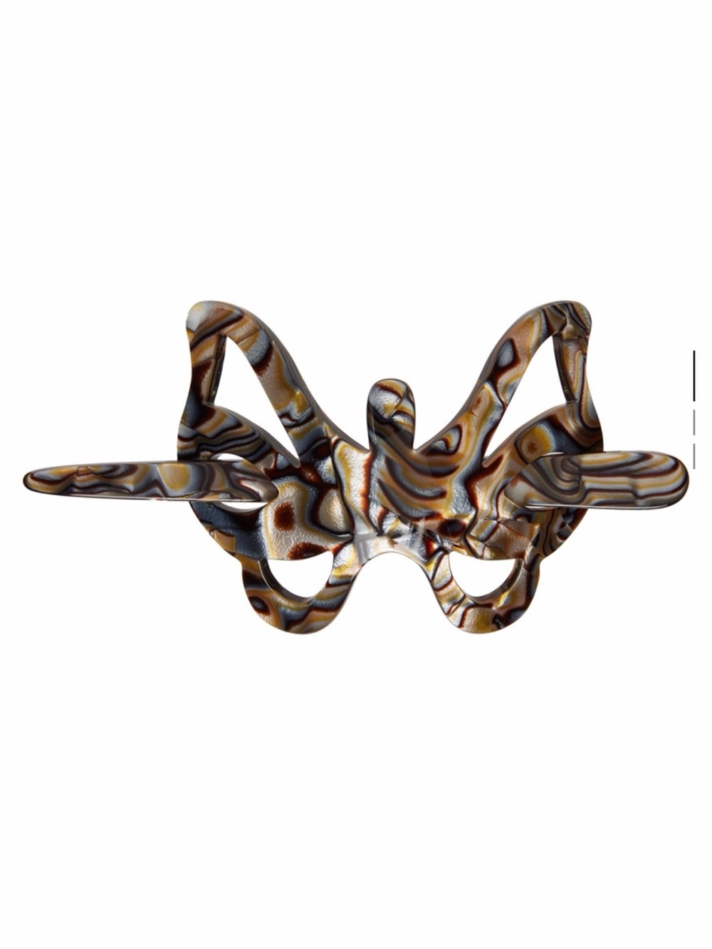 Emily Dawn Long brown butterfly hair pin